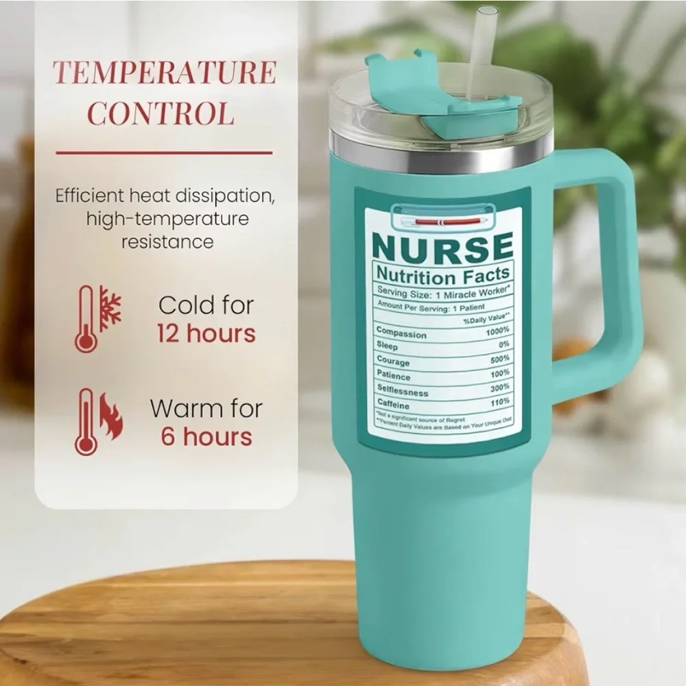 Nurse Gift 40oz Stainless Steel Tumbler NIB - Picture 5 of 7